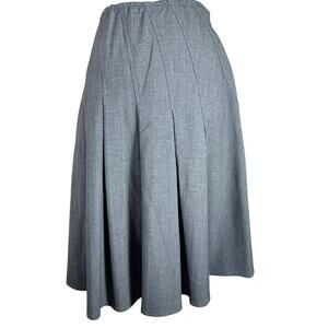 CITY DKNY Gray Pleated Knee Length Skirt Size 12
